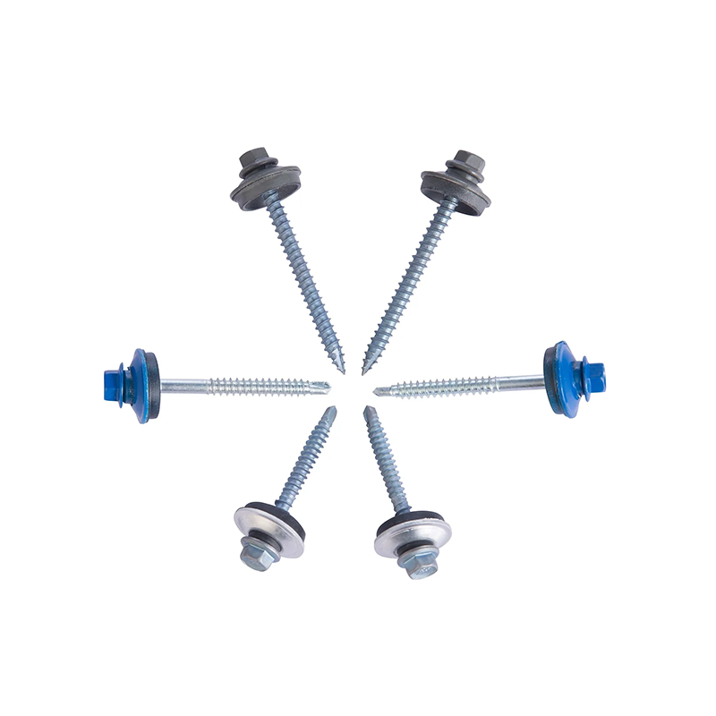 Tornillo para tejados con arandelas selladoras
